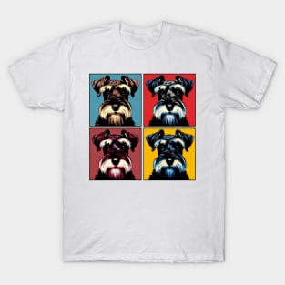 Pop Retro Art Giant Schnauzer - Cute Puppy T-Shirt